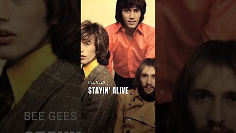 Bee Gees • Stayin' alive (lyric video) #Shorts