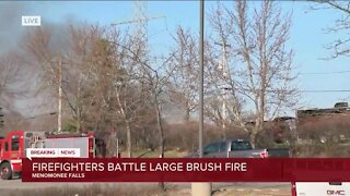 Crews battle brush fires in rural Waukesha County, remains 'fluid situation'