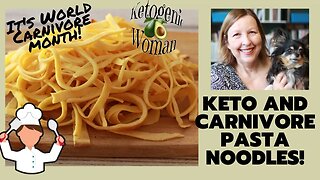 Keto Pasta Noodles - 4 Ingredient No Flour Keto Noodles Suitable for Carnivore Diet!