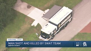 Man with multiple weapons, armor-piercing ammo shot and killed by Martin County SWAT Team, authorities say