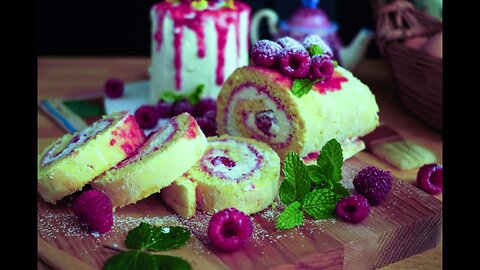 Low Sugar Raspberry Roulade | Baking Mad