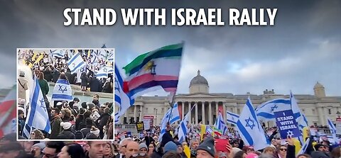 Thousands of pro-Israel protesters gather in Trafalgar Square to mark 100 days since Hamas attack