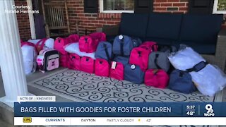 Local mom fills bags with goodies for children in foster care