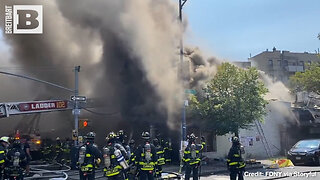 HARROWING! 10 Firefighters Injured in Sunday Brooklyn Blaze