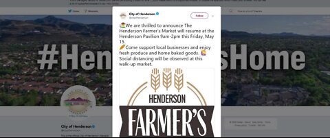 The Henderson Farmer's market reopens