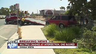 Multiple crashes happen at Chula Vista intersection