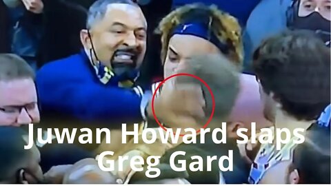 Juwan Howard slaps Greg Gard | Michigan vs Winsonsin
