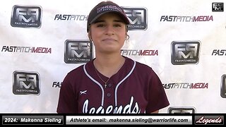 2024 Makenna Sieling 3.6 GPA - Pitcher Softball Recruiting Skills Video - Norcal Legends 18u