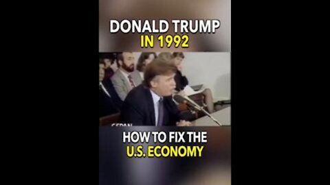 -WATCH: DONALD TRUMP TELLS CONGRESSS HOW TO FIX THE ECONOMY IN 1992