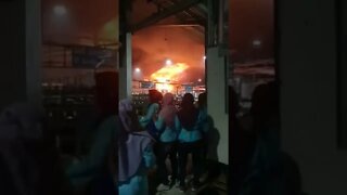 kebakaran pabrik sepatu, daerah Tangerang,