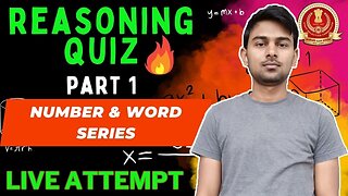 Part 1 Number & Word Series (Reasoning) Test Live on Youtube #ssc #quiz #cgl2023 | MEWS Maths