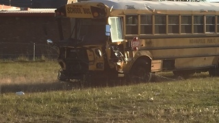 3 hurt after IPS school bus crash