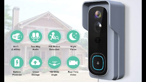 WiFi Video Doorbell Camera, XTU Wireless Doorbell Camera with Chime