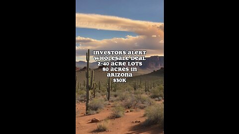 Investors Alert! 2 - 40 acre parcels in Arizona for $30K