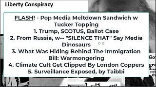 Liberty Conspiracy LIVE 2-8-24! Pop Media Meltdown Re Tuck-Putin, Sen Pushes Weapons, Climate Cult!