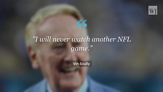 Vin Scully on Anthem Protests: 'I Will Never Watch Another NFL Game Again'