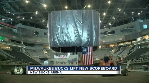 Daktronics scoreboard for the new Milwaukee Bucks arena arrives