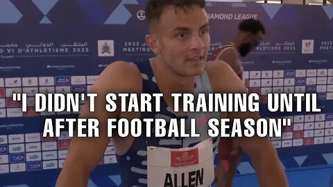 Devon Allen 110m hurdles Interview from Rabat Diamond League