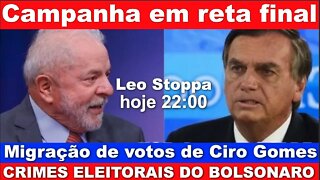 Crimes eleitorais do Bolsonaro e reta final da campanha - Leo Stoppa ao vivo 22:00