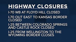 Several highway closures remain in effect, some for 10 hours