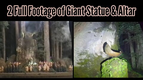 ‣ Full View of Bohemian Grove Statue & Altar
