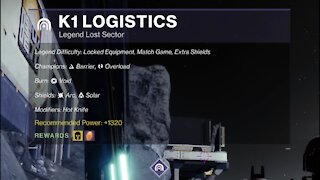 Destiny 2 Legend Lost Sector: The Moon - K1 Logistics 11-13-21