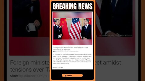 Current News | U.S. and China's Top Diplomats Meet to Discuss Taiwan Tensions | #shorts #news
