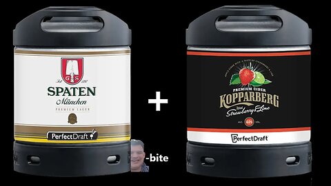 Spaten 5.2% ABV and Kopparberg 4.0% ABV Snakebite Perfectdraft Pro Philips Perfect Draft