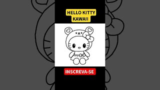 COMO DESENHAR HELLO KITTY KAWAII #shorts #hellokitty #desenhokawaii