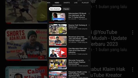 Tab Video, Shorts & Live Sekarang Terpisah, Semangat Bikin Konten