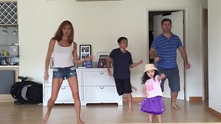 Family Starts Dancing, But Their Little 2-Year-Old Girl Steals The Show