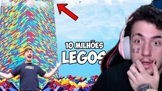 Construí a Maior Torre de Lego do Mundo! | Léo Muriel React