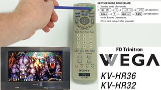 Service Menu Access Sony KV-HRM36M31