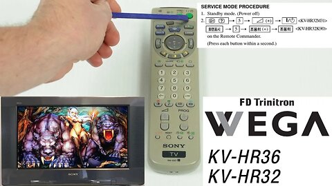 Service Menu Access Sony KV-HRM36M31