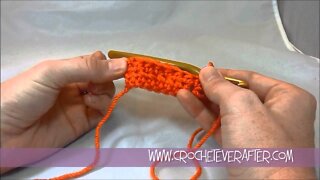 Left Hand Half Double Crochet Tutorial #5: HDC Into Last Stitch Of The Row