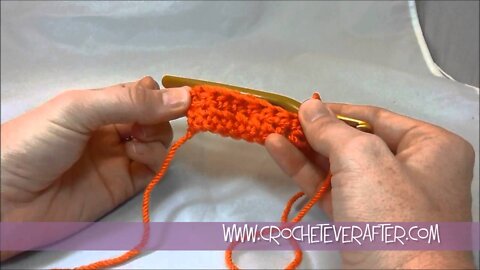 Left Hand Half Double Crochet Tutorial #5: HDC Into Last Stitch Of The Row