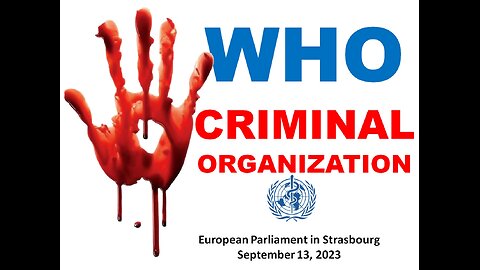 WHO - CRIMINAL ORGANISATION (European Parliament of Strasbourg)