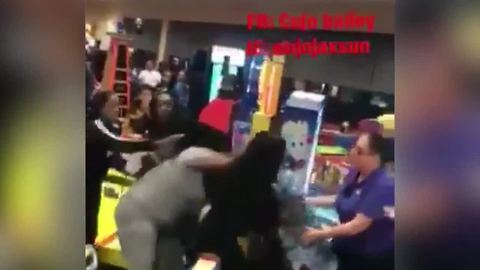 Two women were throwing punches and pulling hair at a Chuck E. Cheese restaurant
