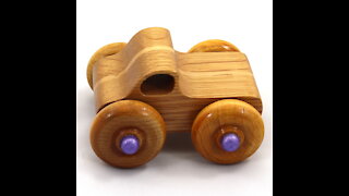 Handmade Wooden Toy Truck, A Monster Truck based on the Pickup Truck in the Play Pal Series