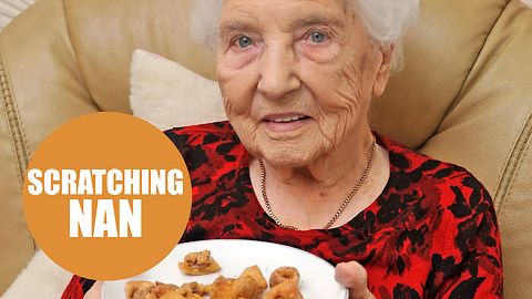 Gran says the key to a long life is a packet of PORK SCRATCHINGS a day