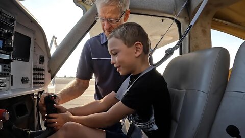 Joseph learns to fly a plane!! Planes Hangers Flying FUN