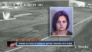 Florida woman charged with DUI after hitting airplane, crashing into fence