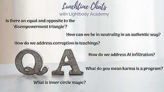 Lunchtime Chats episode 94: Q & A