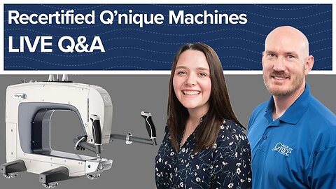 LIVE Q&A - Recertified Q'nique Machines!