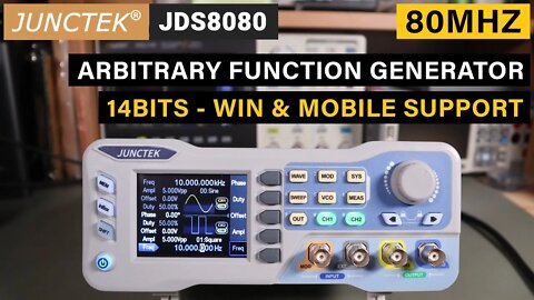 [BRAND NEW 2022] Junctek JDS8080 Function Generator⭐80Mhz & 14 bits ⭐2-Channels & 275MSa/s