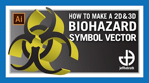 Illustrate a Biohazard Symbol Vector 2D & 3D in Adobe Illustrator Tutorial | Jeff Hobrath Art Studio