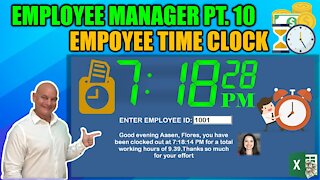 How To Create An Excel Fully Automated Employee Time Clock [Employee Manager Pt. 10]