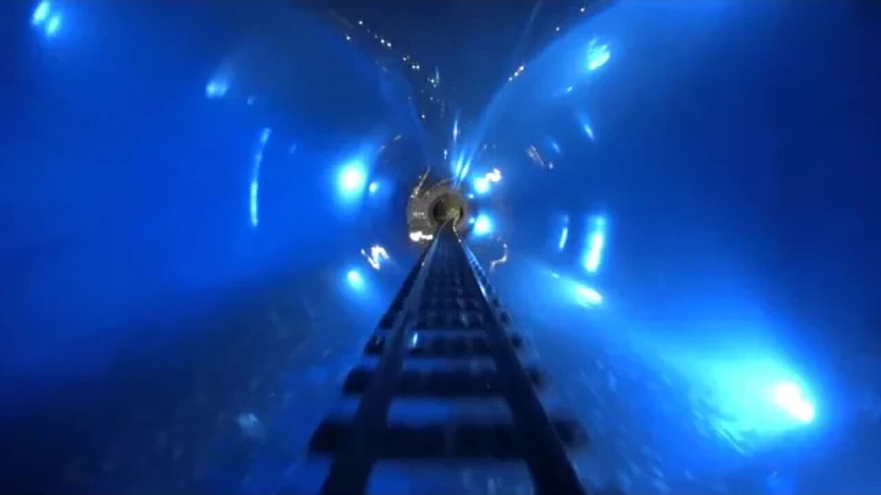 Lego Underwater train Ride by night