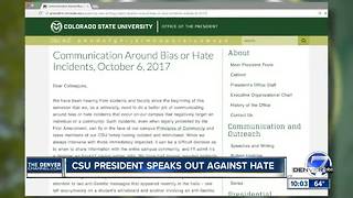 CSU president responds to recent incidents of hate on campus
