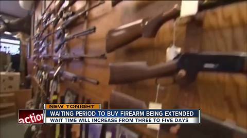 Hillsborough County extends waiting period to buy firearms from 3 to 5 days